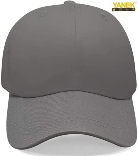 YANEK Plain Baseball Cap – Cotton Adjustable Dad Hat with Velcro | Classic Sports Cap for Men & Women | Wholesale Caps UAE