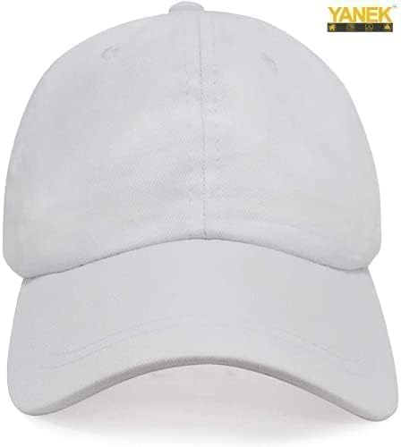 YANEK Plain Baseball Cap – Cotton Adjustable Dad Hat with Velcro | Classic Sports Cap for Men & Women | Wholesale Caps UAE.
