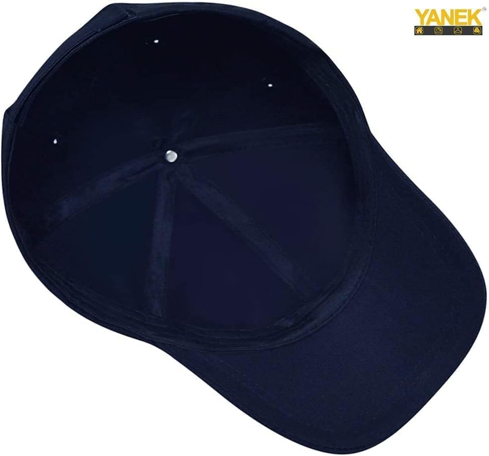 YANEK Plain Baseball Cap – Cotton Adjustable Dad Hat with Velcro | Classic Sports Cap for Men & Women | Wholesale Caps UAE.