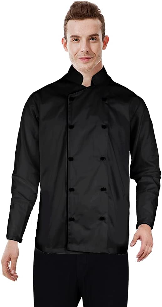 YANEK Men’s Chef Jacket – Breathable Poly-Cotton with Pearl Buttons | Durable & Soil-Resistant Kitchen Uniform | Wholesale Kitchen Uniforms UAE