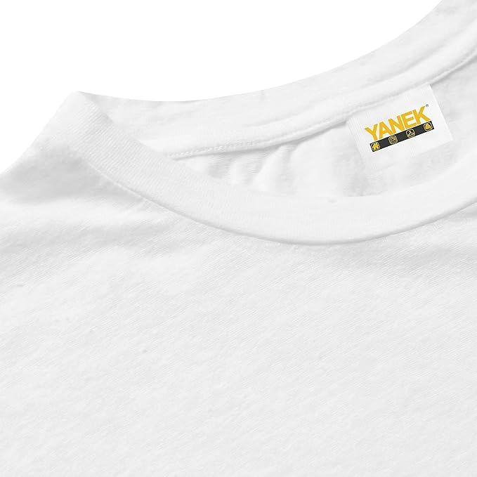 YANEK Solid Unisex Round Neck T-Shirt with Short Sleeves | Crafted from 180 GSM Combed Cotton BIOWASH | All-Day Comfort | Soft | Versatile Fabric for Every Season | Wrinkle-Resistant | Set of 3