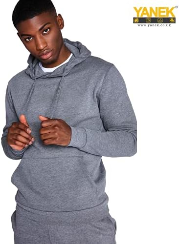 YANEK Casual Plain Hoodie | Sweatshirt | Solid Colors | With Kangaroo Pocket | Unisex