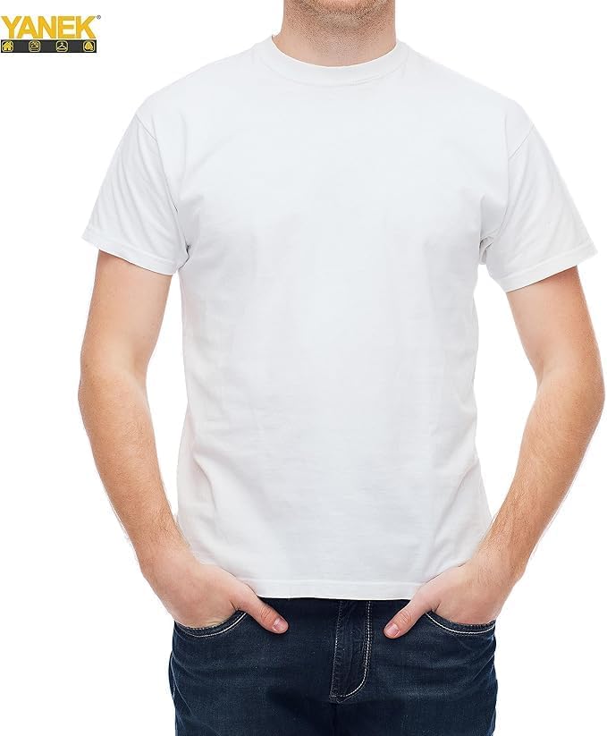 YANEK Solid Unisex Round Neck T-Shirt with Short Sleeves | Crafted from 180 GSM Combed Cotton BIOWASH | All-Day Comfort | Soft | Versatile Fabric for Every Season | Wrinkle-Resistant | Set of 3