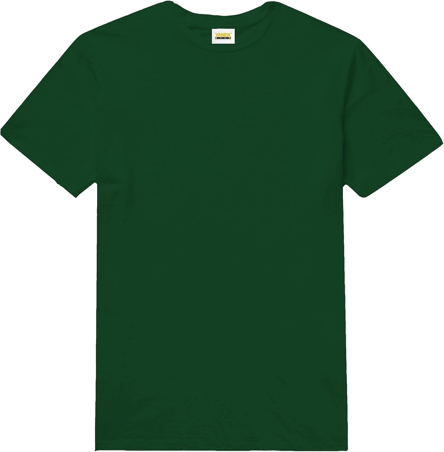 YANEK Solid Unisex Round Neck T-Shirt Short Sleeve | Made From 180 GSM Combed Cotton BIOWASH | All Day Comfort | Super Soft | All Year Round Fabric | Wrinkle Free