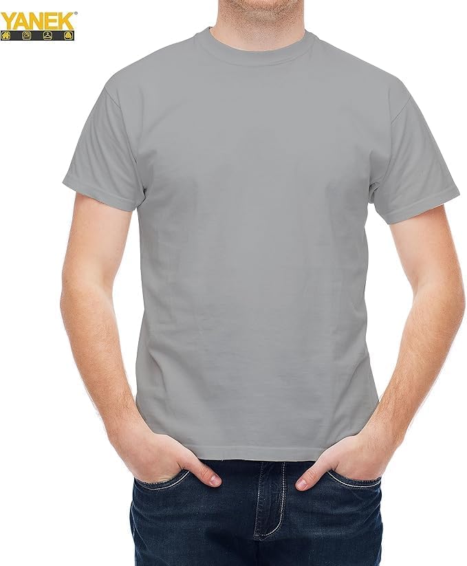 YANEK Solid Unisex Round Neck T-Shirt with Short Sleeves | Crafted from 180 GSM Combed Cotton BIOWASH | All-Day Comfort | Soft | Versatile Fabric for Every Season | Wrinkle-Resistant | Set of 3