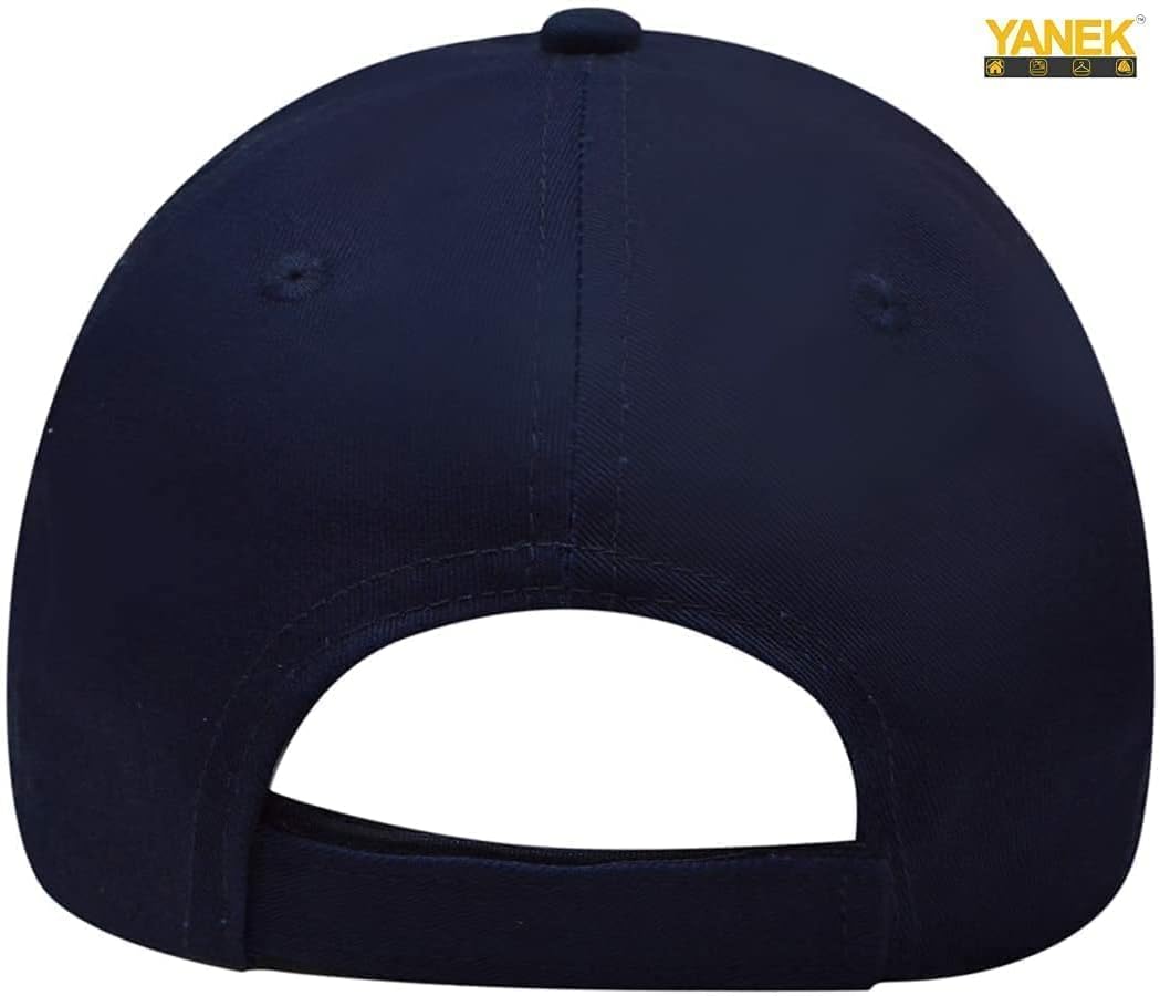 YANEK Plain Baseball Cap – Cotton Adjustable Dad Hat with Velcro | Classic Sports Cap for Men & Women | Wholesale Caps UAE.