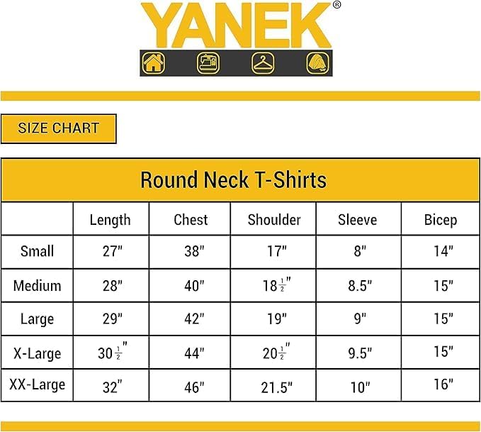 YANEK Solid Unisex Round Neck T-Shirt with Short Sleeves | Crafted from 180 GSM Combed Cotton BIOWASH | All-Day Comfort | Soft | Versatile Fabric for Every Season | Wrinkle-Resistant | Set of 3