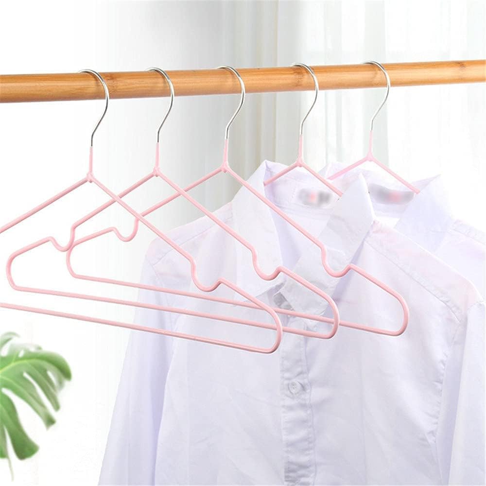 YANEK Metal Hangers | For Shirt, Coat, Trousers | Strong, Anti Slip & Space Saving | Rubber Coated, 40 CM (Black, 50)