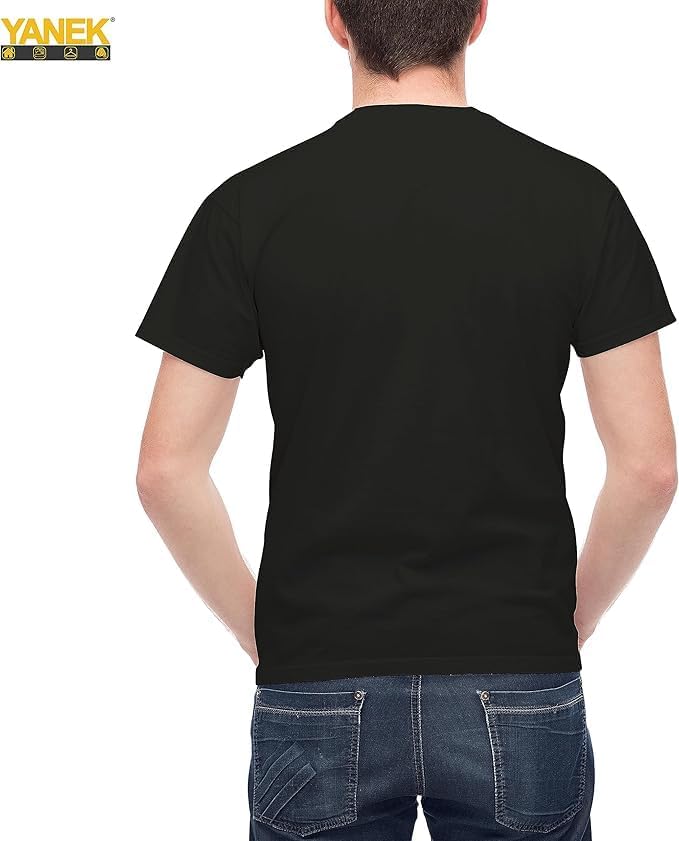 YANEK Solid Unisex Round Neck T-Shirt with Short Sleeves | Crafted from 180 GSM Combed Cotton BIOWASH | All-Day Comfort | Soft | Versatile Fabric for Every Season | Wrinkle-Resistant | Set of 3