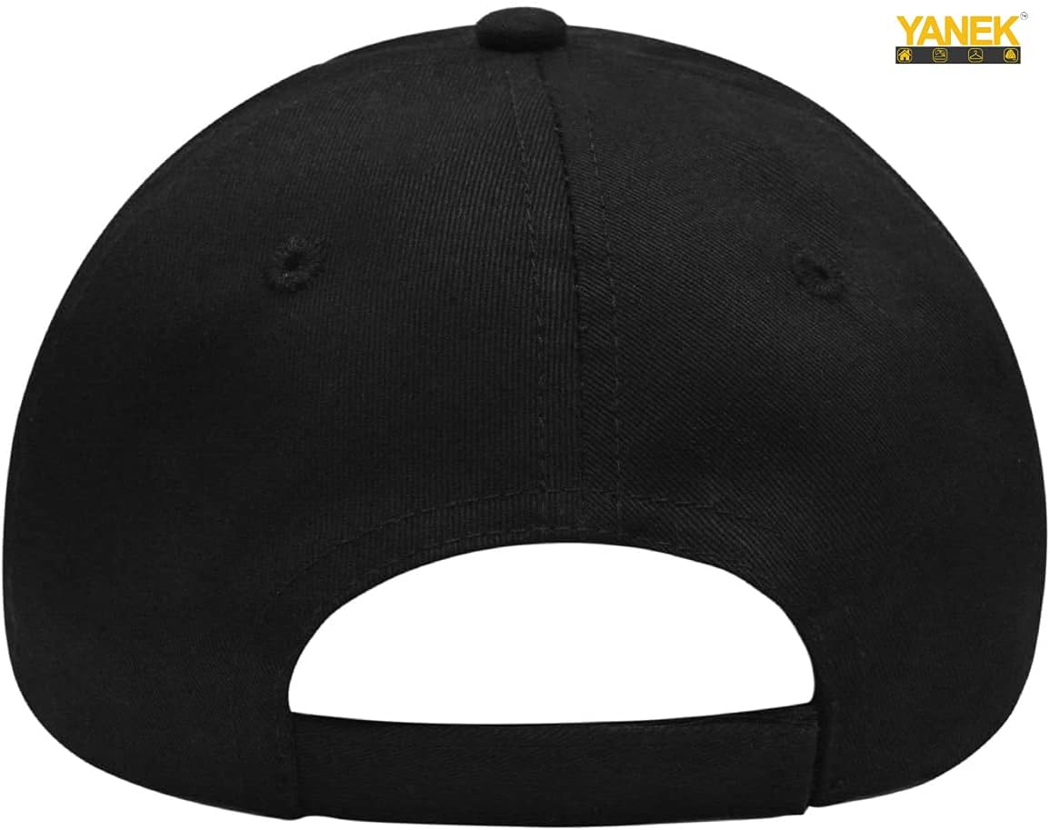 YANEK Plain Baseball Cap – Cotton Adjustable Dad Hat with Velcro | Classic Sports Cap for Men & Women | Wholesale Caps UAE