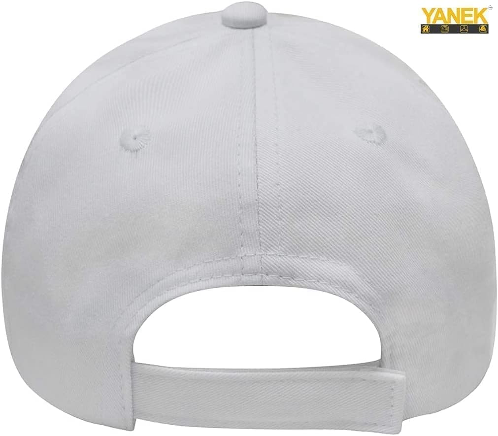 YANEK Plain Baseball Cap – Cotton Adjustable Dad Hat with Velcro | Classic Sports Cap for Men & Women | Wholesale Caps UAE.