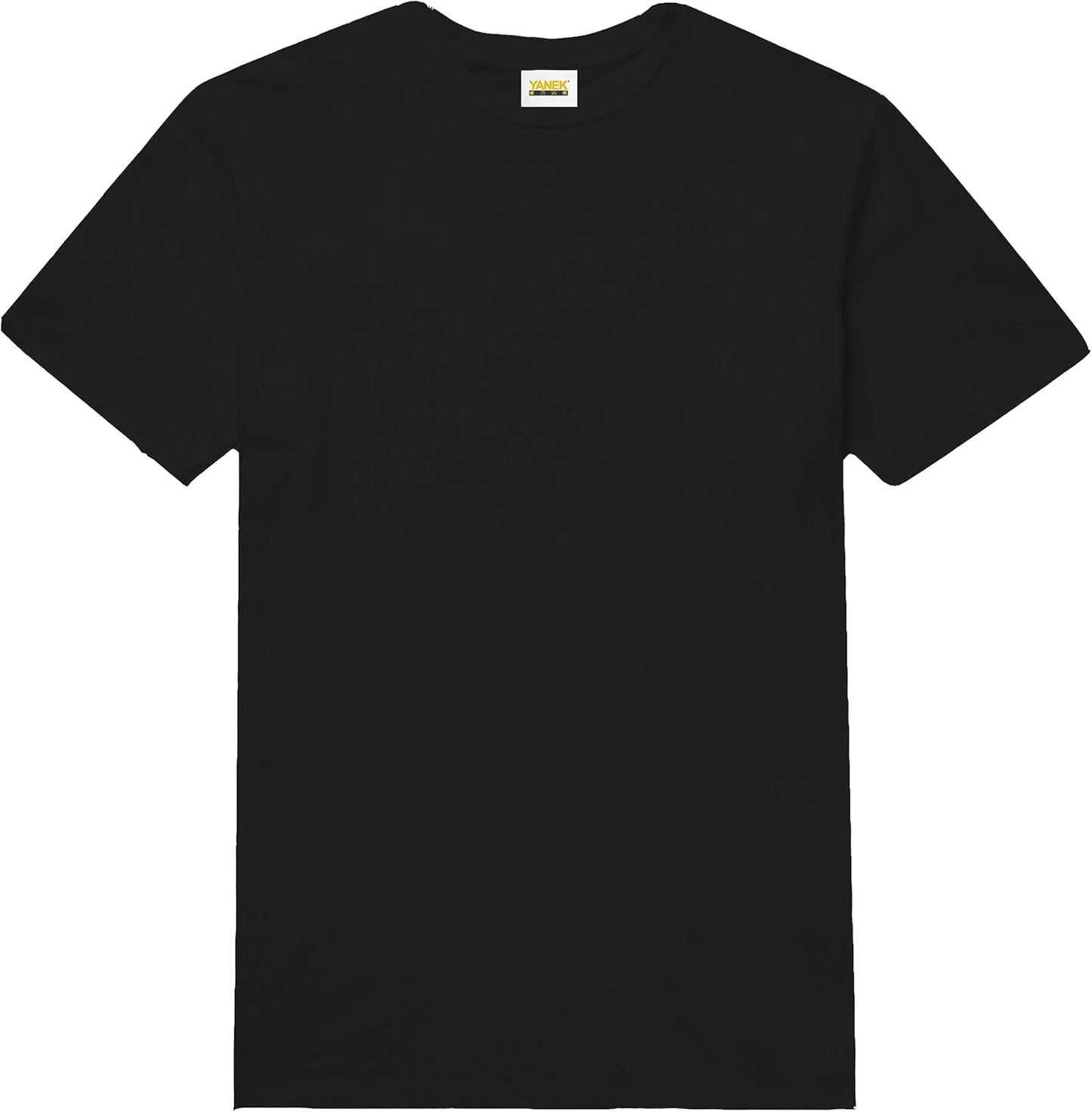 YANEK Solid Unisex Round Neck T-Shirt Short Sleeve | Made From 180 GSM Combed Cotton BIOWASH | All Day Comfort | Super Soft | All Year Round Fabric | Wrinkle Free
