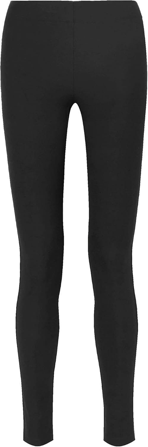 YANEK Plain Black Leggings – Stretchable Cotton Blend with Elastic Waist | Free Size | For Yoga, Running, Fitness & Daily Wear | Wholesale Leggings UAE