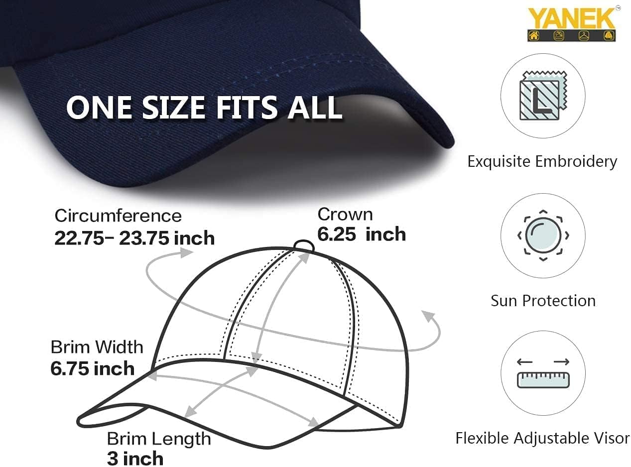 YANEK Plain Baseball Cap – Cotton Adjustable Dad Hat with Velcro | Classic Sports Cap for Men & Women | Wholesale Caps UAE.