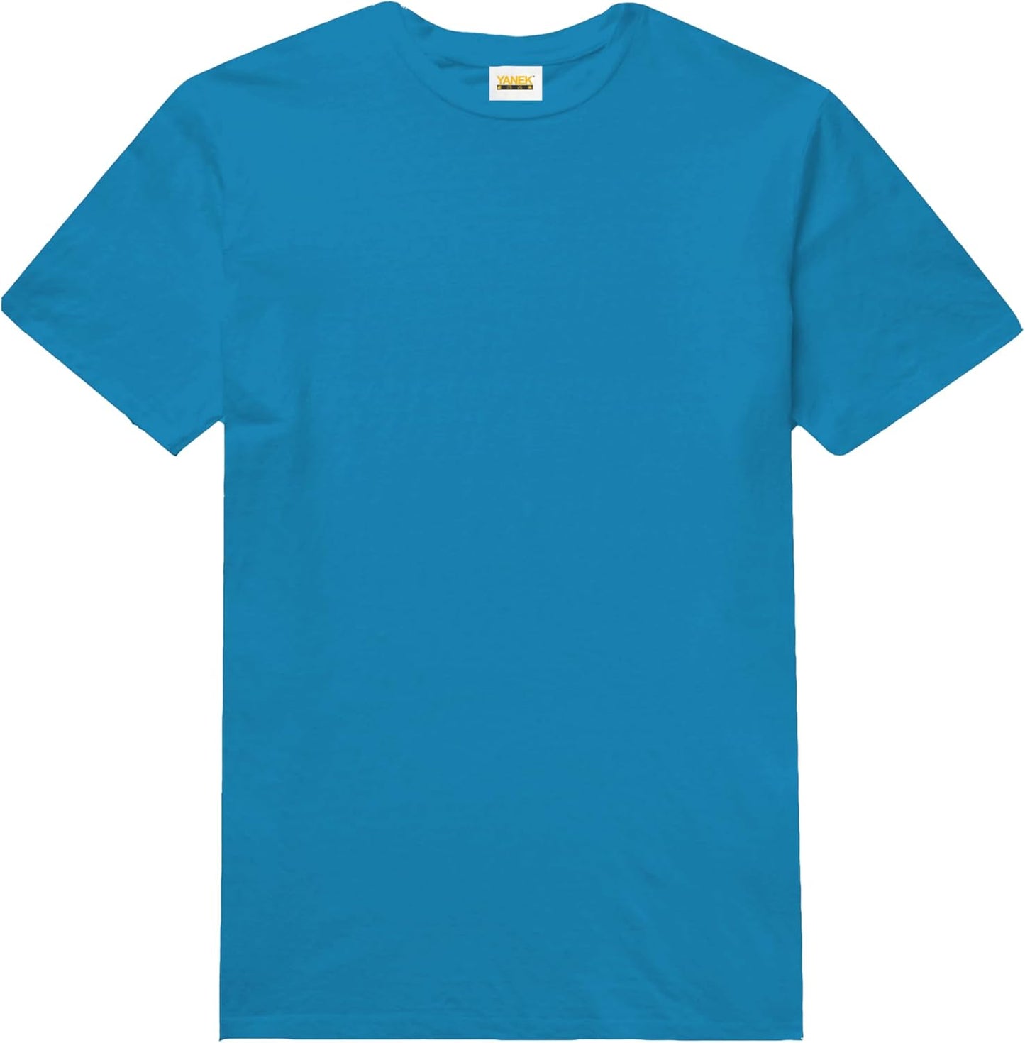 YANEK Solid Unisex Round Neck T-Shirt Short Sleeve | Made From 180 GSM Combed Cotton BIOWASH | All Day Comfort | Super Soft | All Year Round Fabric | Wrinkle Free