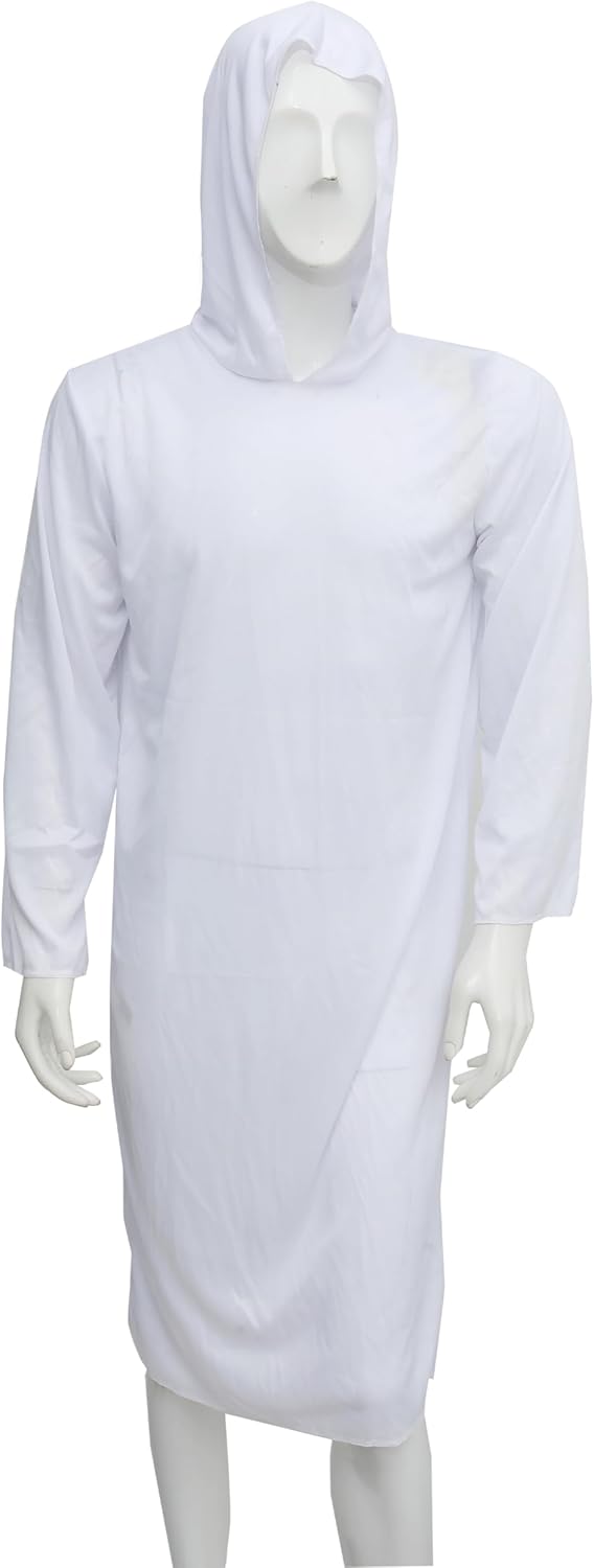 Yanek Hauntingly Stylish Spooky Ghost Costume for Adults, Black/White