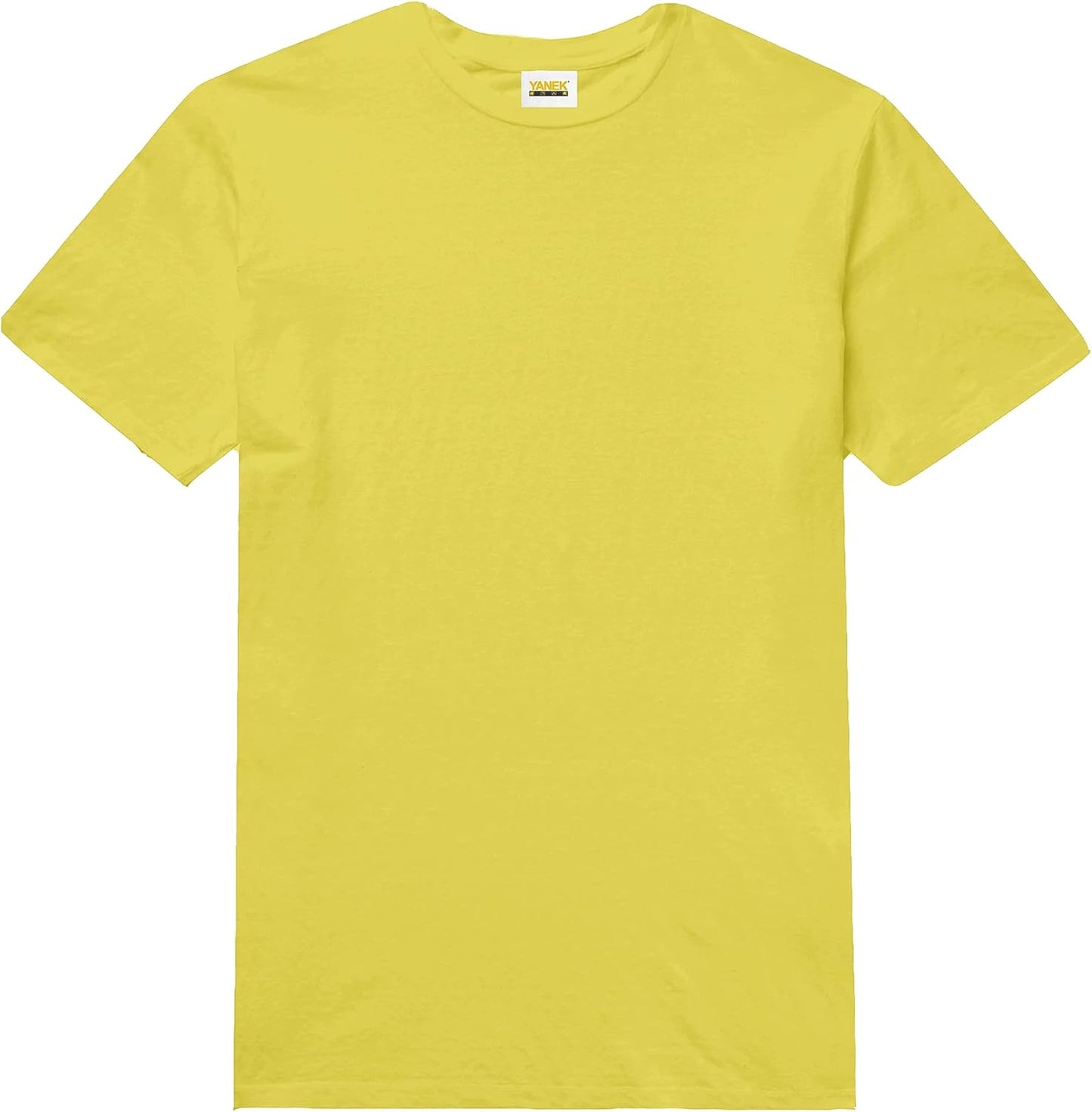 YANEK Solid Unisex Round Neck T-Shirt Short Sleeve | Made From 180 GSM Combed Cotton BIOWASH | All Day Comfort | Super Soft | All Year Round Fabric | Wrinkle Free
