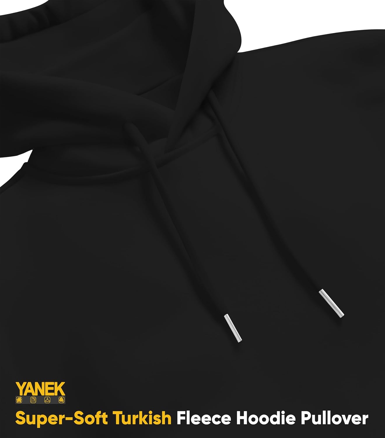 YANEK Super-Soft Turkish Fleece Hoodie Pullover | Premium Quality, Eco-Friendly, Warm & Durable Sweatshirt with Kangaroo Pocket, Adjustable Drawstrings, and Ribbed Cuffs for Men & Women