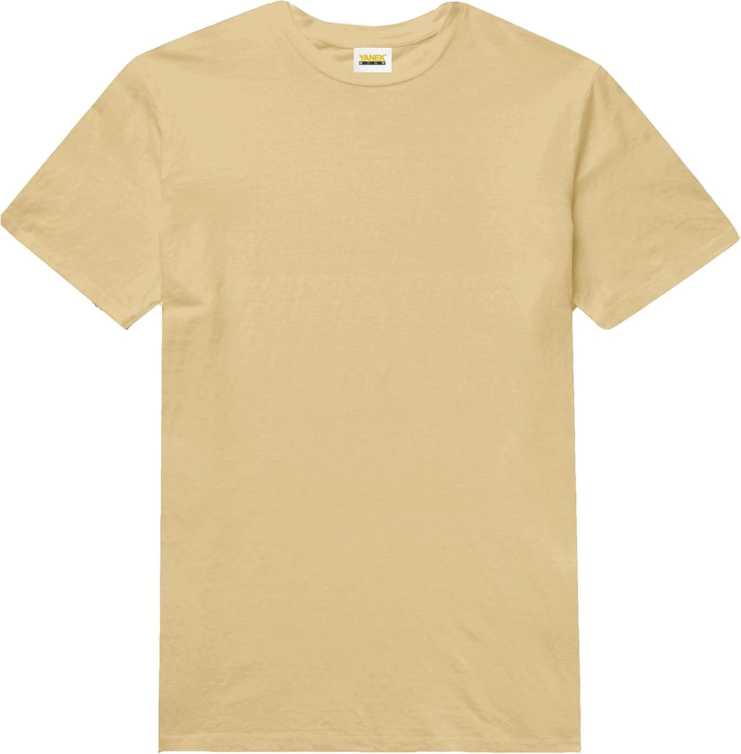 YANEK Solid Unisex Round Neck T-Shirt Short Sleeve | Made From 180 GSM Combed Cotton BIOWASH | All Day Comfort | Super Soft | All Year Round Fabric | Wrinkle Free