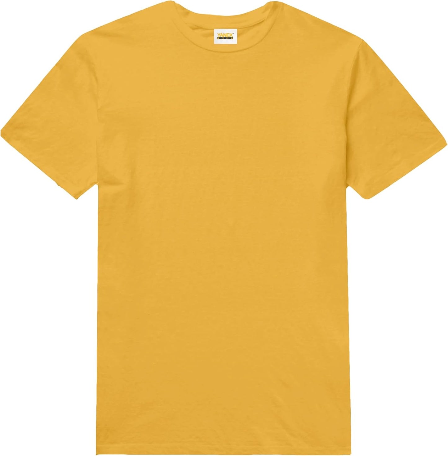 YANEK Solid Unisex Round Neck T-Shirt Short Sleeve | Made From 180 GSM Combed Cotton BIOWASH | All Day Comfort | Super Soft | All Year Round Fabric | Wrinkle Free