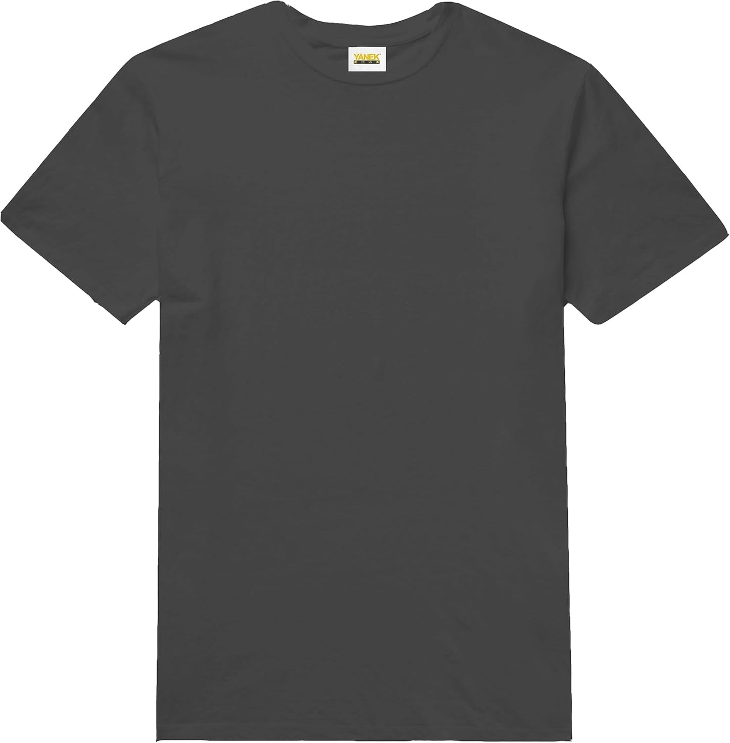 YANEK Solid Unisex Round Neck T-Shirt Short Sleeve | Made From 180 GSM Combed Cotton BIOWASH | All Day Comfort | Super Soft | All Year Round Fabric | Wrinkle Free