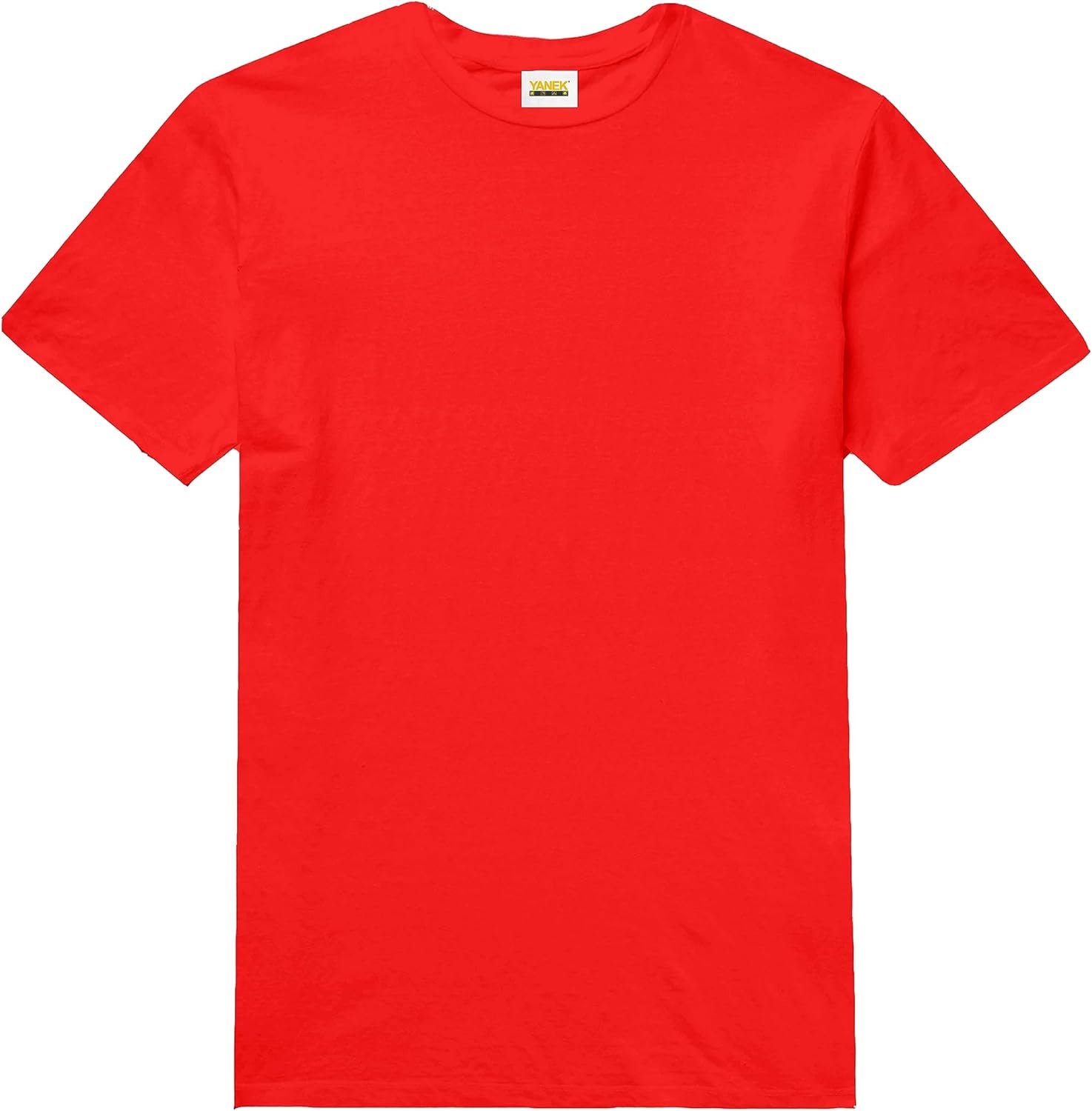 YANEK Solid Unisex Round Neck T-Shirt Short Sleeve | Made From 180 GSM Combed Cotton BIOWASH | All Day Comfort | Super Soft | All Year Round Fabric | Wrinkle Free