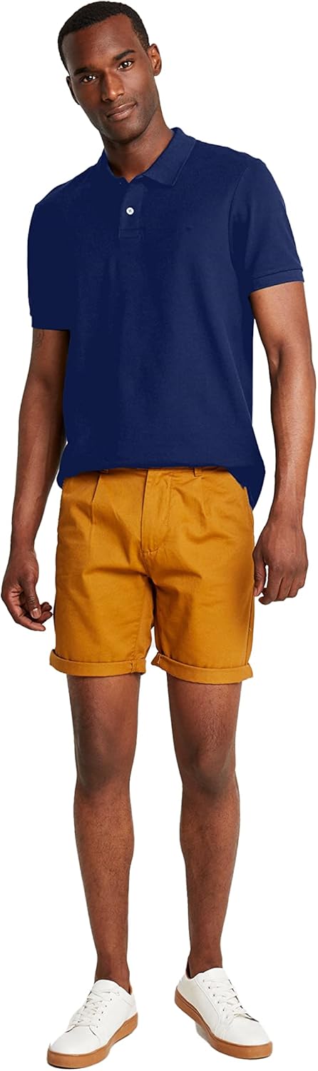 YANEK Men’s Polo Shirt – Cotton Blend Regular Fit Short Sleeve | Button-Down Collar | Breathable for Golf, Tennis, Work & Casual | Wholesale Polo Shirts UAE