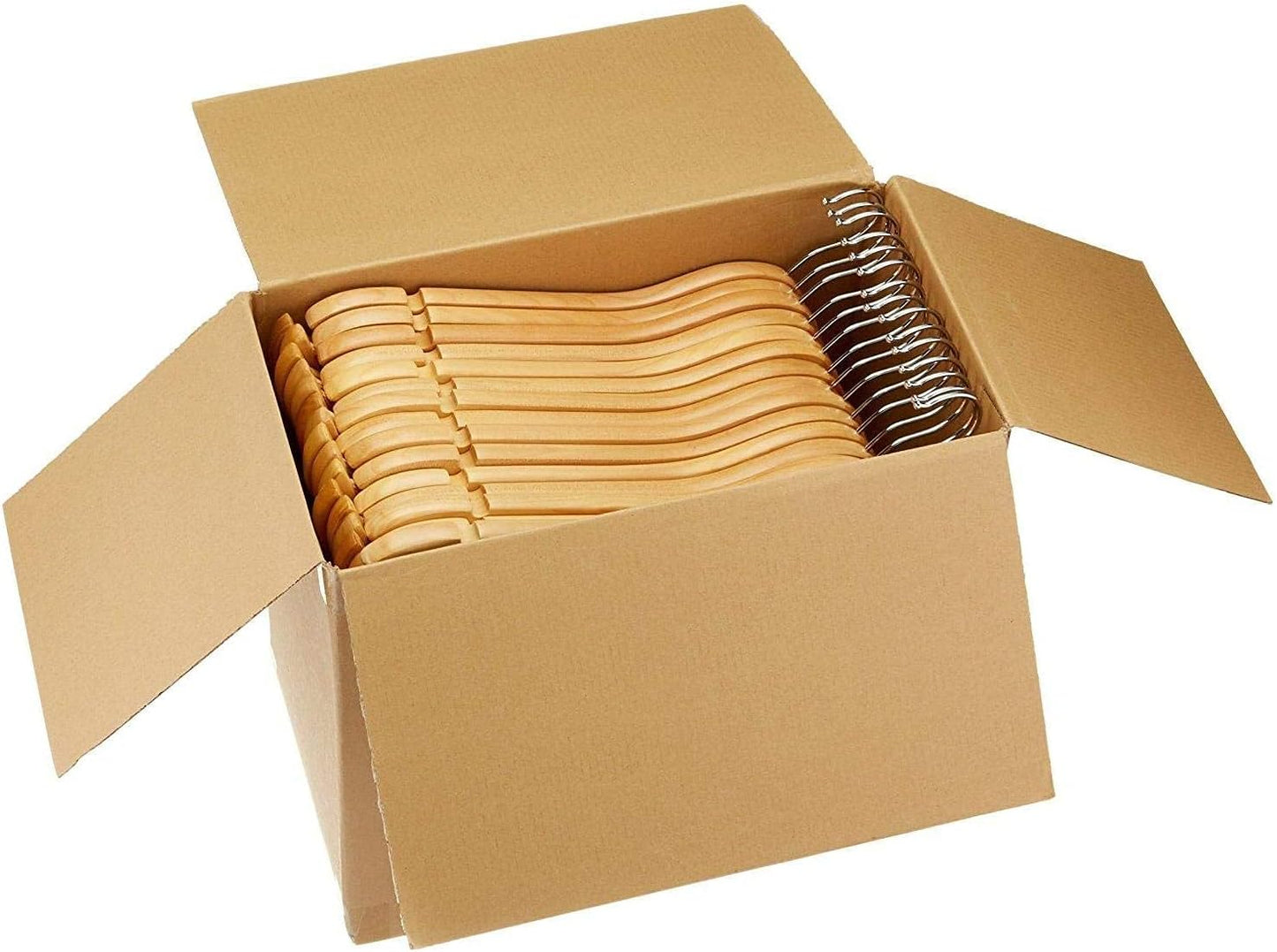 YANEK Solid Wood Hangers | Non-slip with Notches (Black, 30).