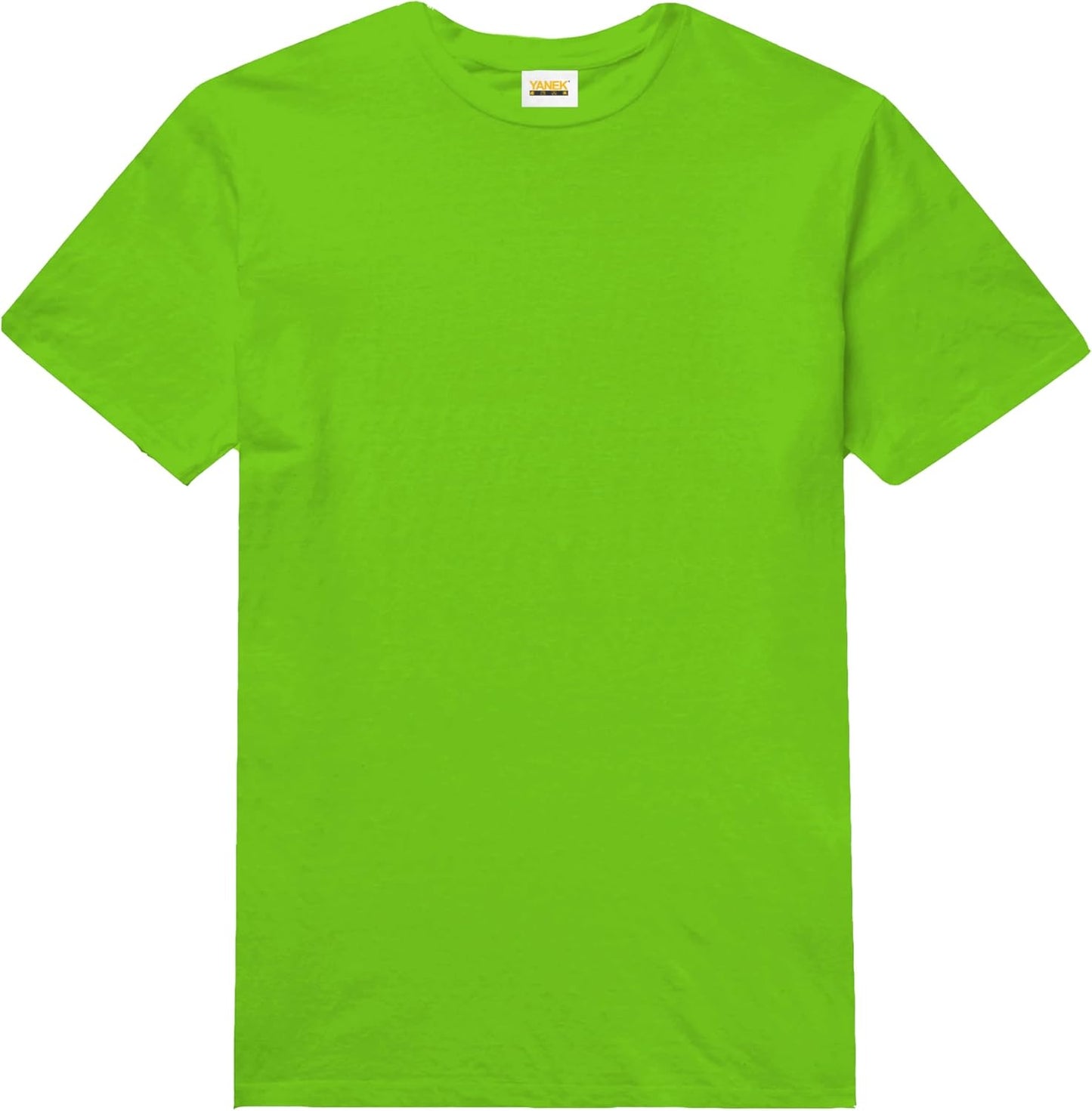 YANEK Solid Unisex Round Neck T-Shirt Short Sleeve | Made From 180 GSM Combed Cotton BIOWASH | All Day Comfort | Super Soft | All Year Round Fabric | Wrinkle Free
