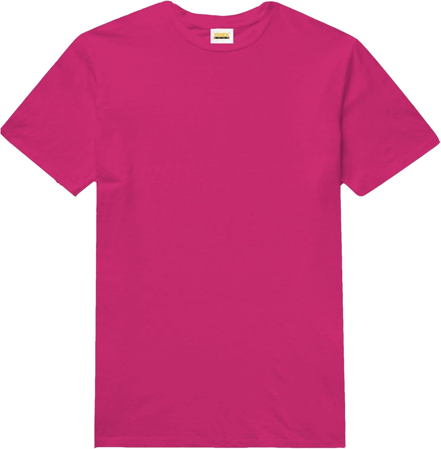 YANEK Solid Unisex Round Neck T-Shirt Short Sleeve | Made From 180 GSM Combed Cotton BIOWASH | All Day Comfort | Super Soft | All Year Round Fabric | Wrinkle Free