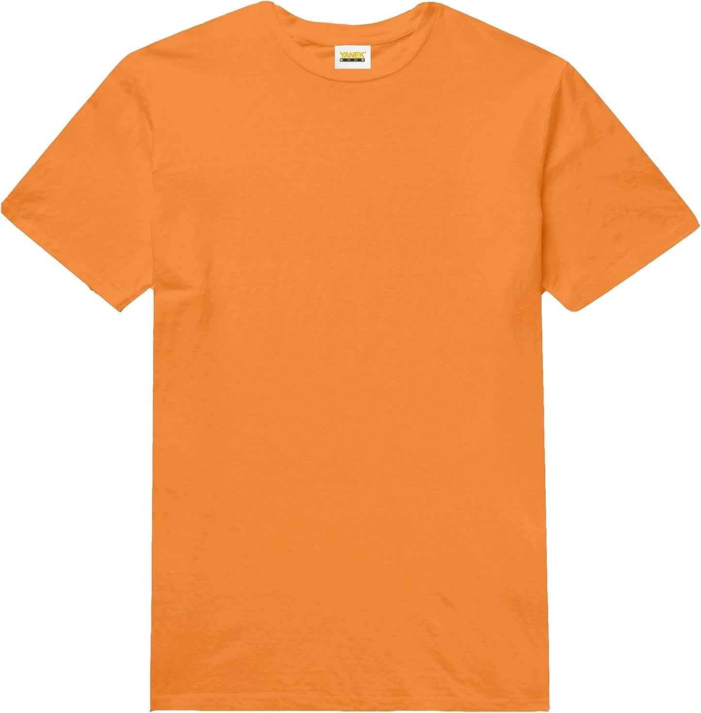 YANEK Solid Unisex Round Neck T-Shirt Short Sleeve | Made From 180 GSM Combed Cotton BIOWASH | All Day Comfort | Super Soft | All Year Round Fabric | Wrinkle Free