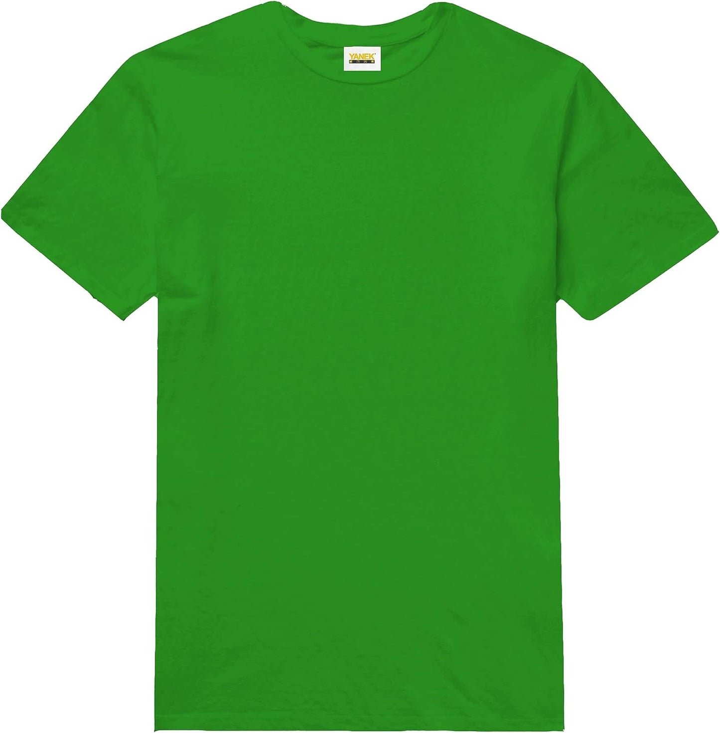 YANEK Solid Unisex Round Neck T-Shirt Short Sleeve | Made From 180 GSM Combed Cotton BIOWASH | All Day Comfort | Super Soft | All Year Round Fabric | Wrinkle Free