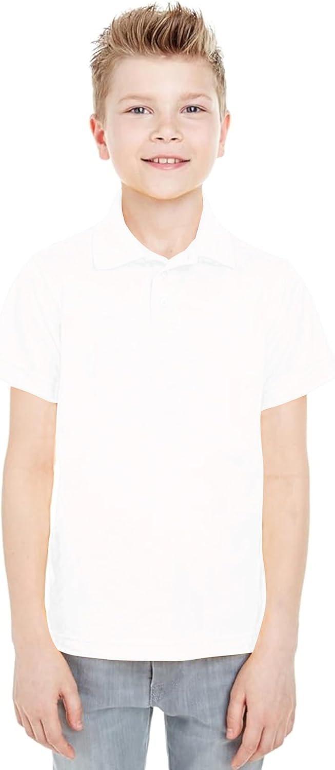Yanek Boys' Kids Polo T-Shirt – 231 GSM Premium Pure Cotton, Ultra-Soft, Durable & Breathable – Comfortable Fit for School Uniforms, Casual Outings & Everyday Wear