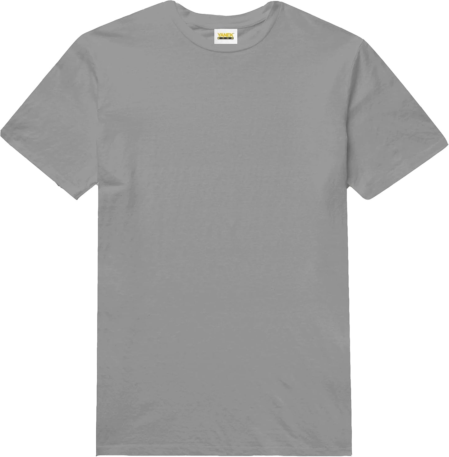 YANEK Solid Unisex Round Neck T-Shirt Short Sleeve | Made From 180 GSM Combed Cotton BIOWASH | All Day Comfort | Super Soft | All Year Round Fabric | Wrinkle Free
