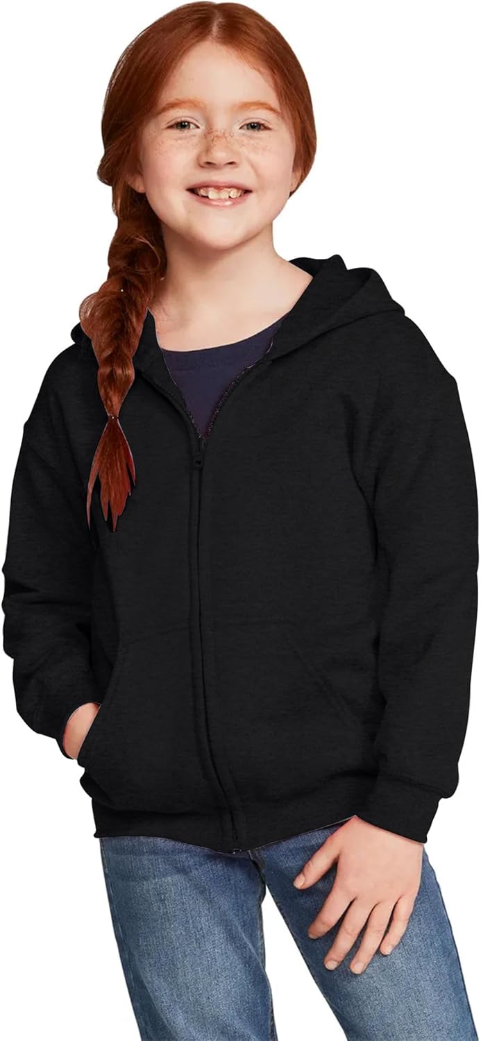 Yanek 300GSM Kids Zip-Up Hoodie Stylish Comfort with a Touch of Class Unisex Fleece Zipper Jacket A Perfect Blend of Fashion,Durable for Boys & Girls