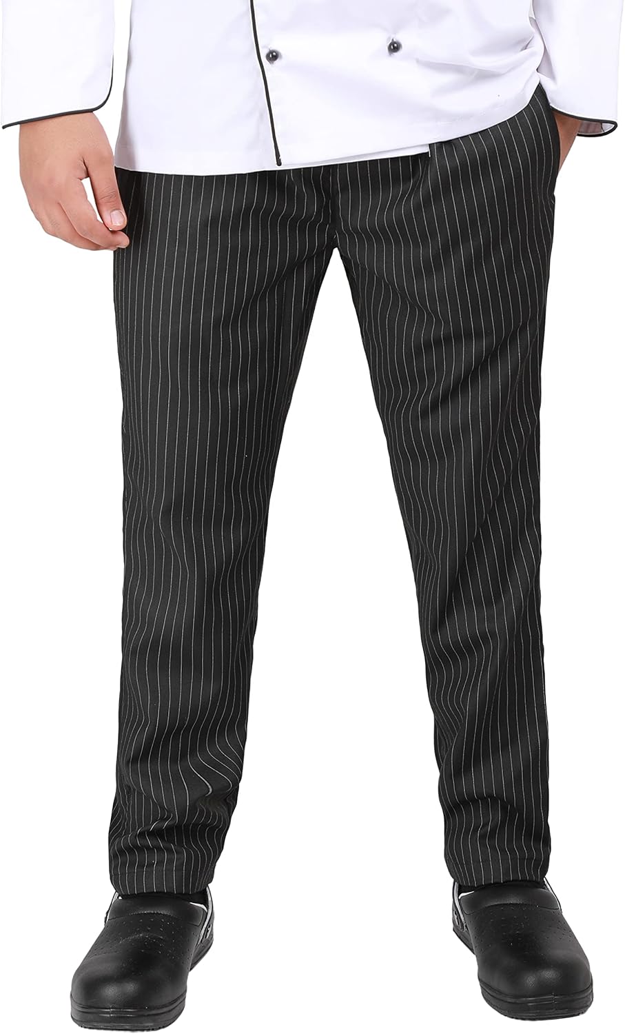 YANEK Chef Trousers | Unisex Regular Fit Chef Pants with Elastic Waistband & Drawstring | Kitchen Uniform for Men & Women | For Kitchen, Bakery, Café, Restaurant