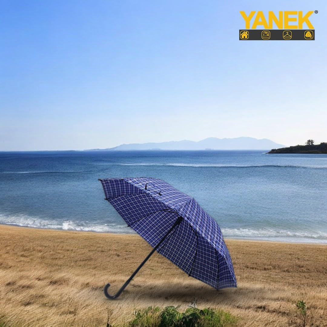 YANEK Umbrella Auto Opened with an Easy Grip Handle - Automatic Folding Umbrella, Travel Umbrella, Waterproof Portable Umbrella for Men's and Women's (Pack of 1, ASSORTED COLOR)