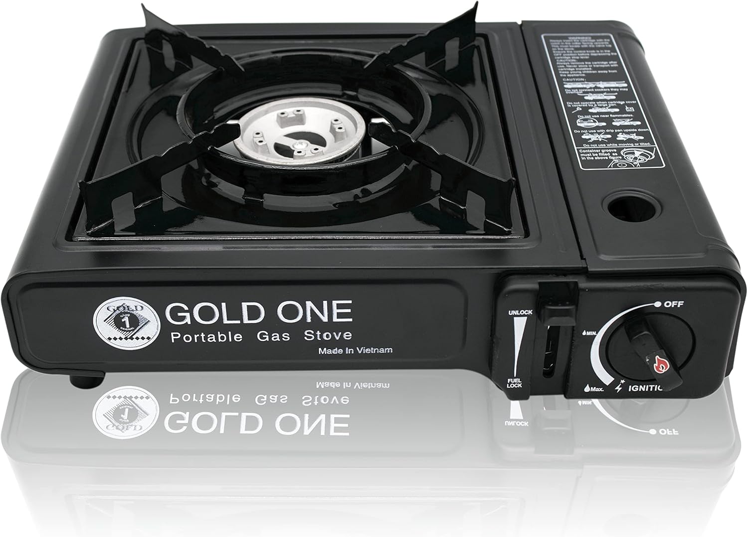 YANEK Portable Gas Stove – Black Butane Stove with Carry Case | Camping, BBQ & Emergency Cooking | Wholesale BBQ Grills & Fuel UAE