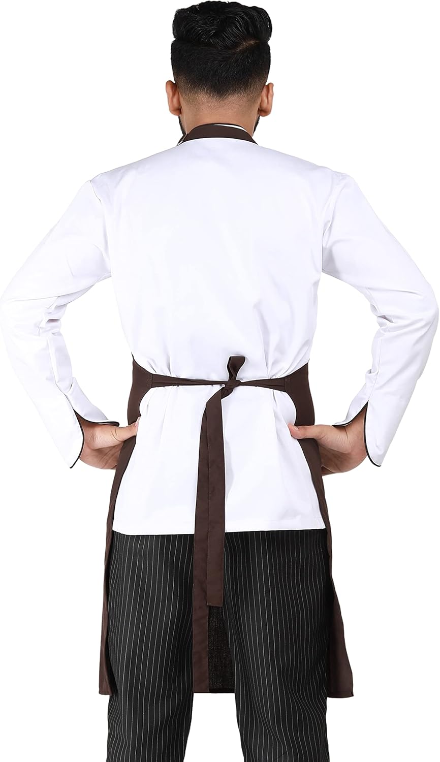YANEK Kitchen Apron | Unisex Chef Kitchen Adjustable Bib Apron with Pockets | For Home, Restaurant, Cafe