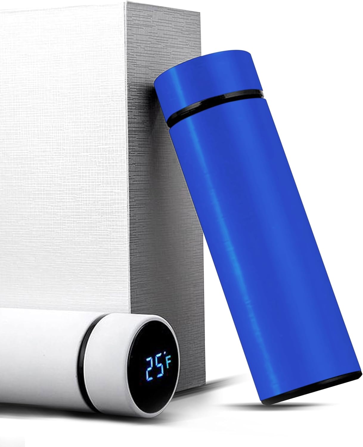 Yanek Smart Water Bottle Stainless Steel – Travel Mug with Smart LCD Touch Screen Temperature Display, Leak-Proof, Hot & Cold Beverage Flask, Ideal for Trave, Gym, Office, & Daily Use (BLACK)