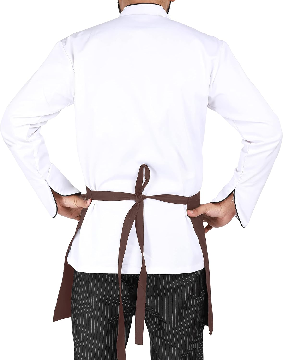 YANEK Kitchen Short Apron | Unisex | Chef Kitchen Adjustable Bib Apron with Pockets & Adjustable Tie Rope | For Home, Restaurant, Café, Hotel, Bakery, Salon