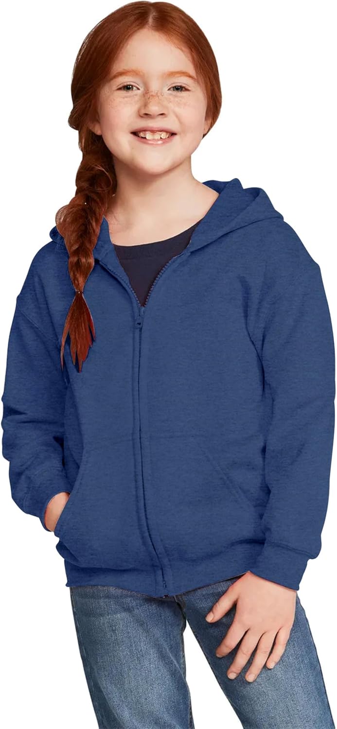 Yanek 300GSM Kids Zip-Up Hoodie Stylish Comfort with a Touch of Class Unisex Fleece Zipper Jacket A Perfect Blend of Fashion,Durable for Boys & Girls