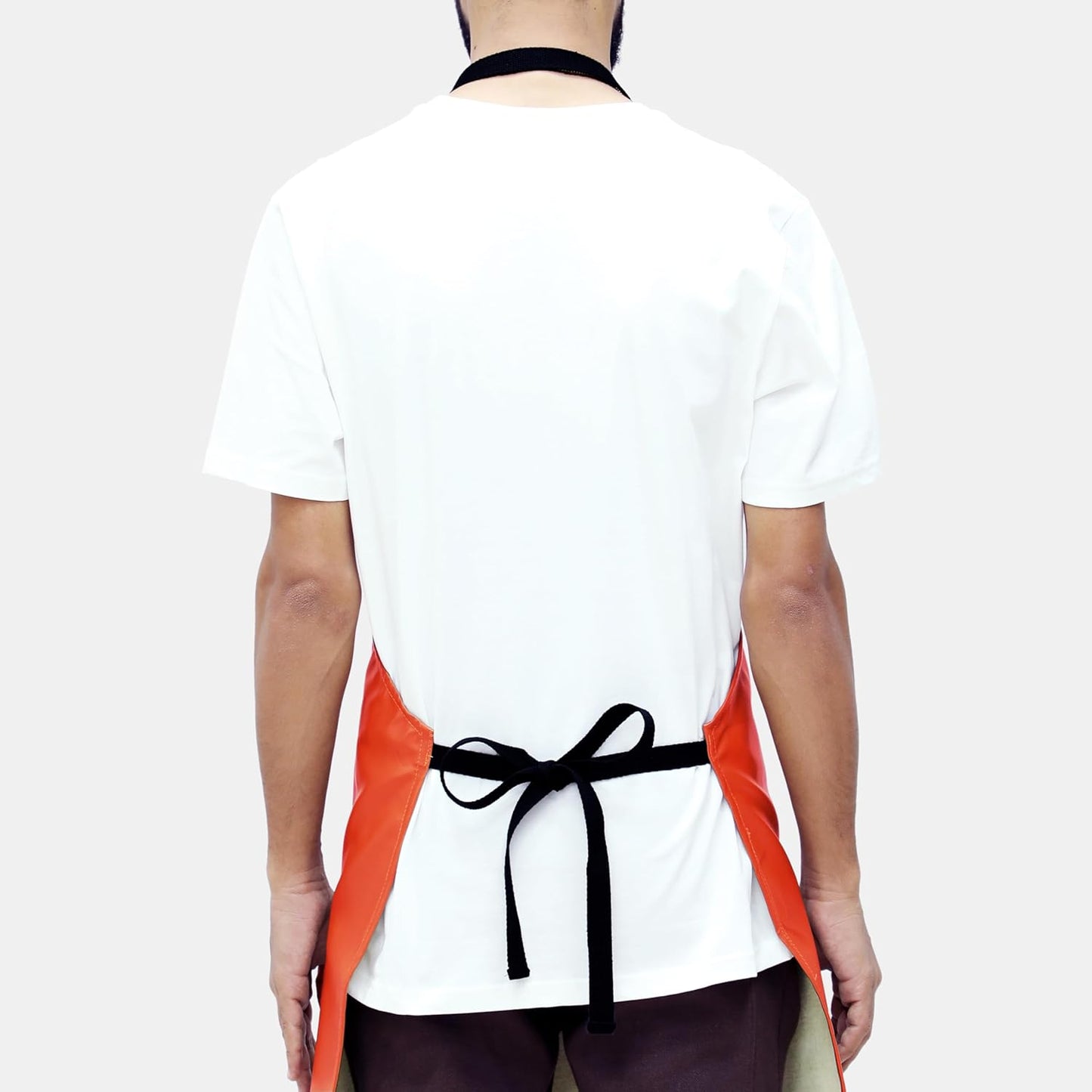 YANEK Unisex Waterproof Leather Chef Apron with Pockets | Leather Apron – Professional Heavy-duty for Home, Kitchen, BBQ, Coffee Shop | 2 Pockets, Adjustable Strap (Green)
