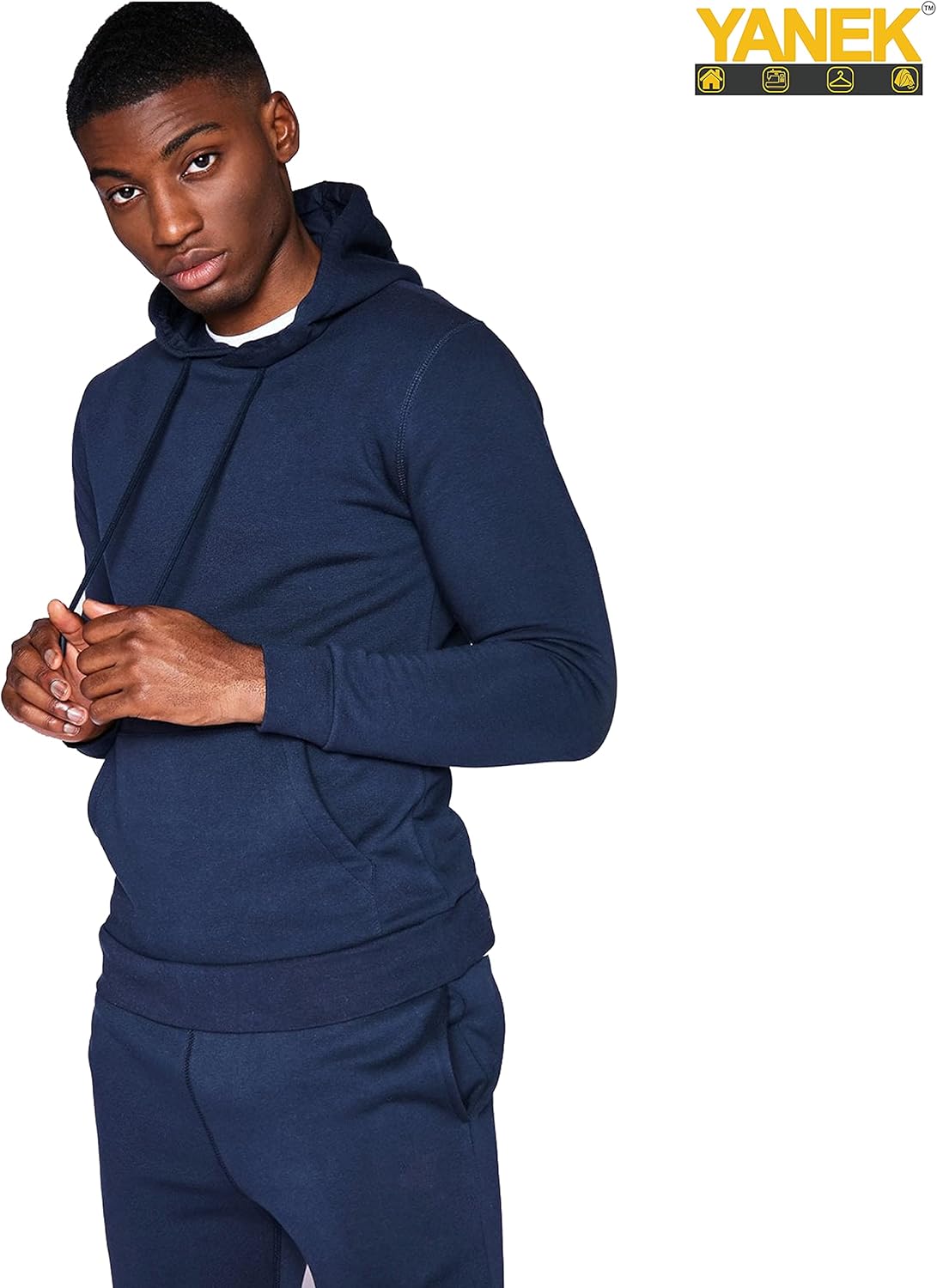 YANEK Casual Plain Hoodie | Sweatshirt | Solid Colors | With Kangaroo Pocket | Unisex