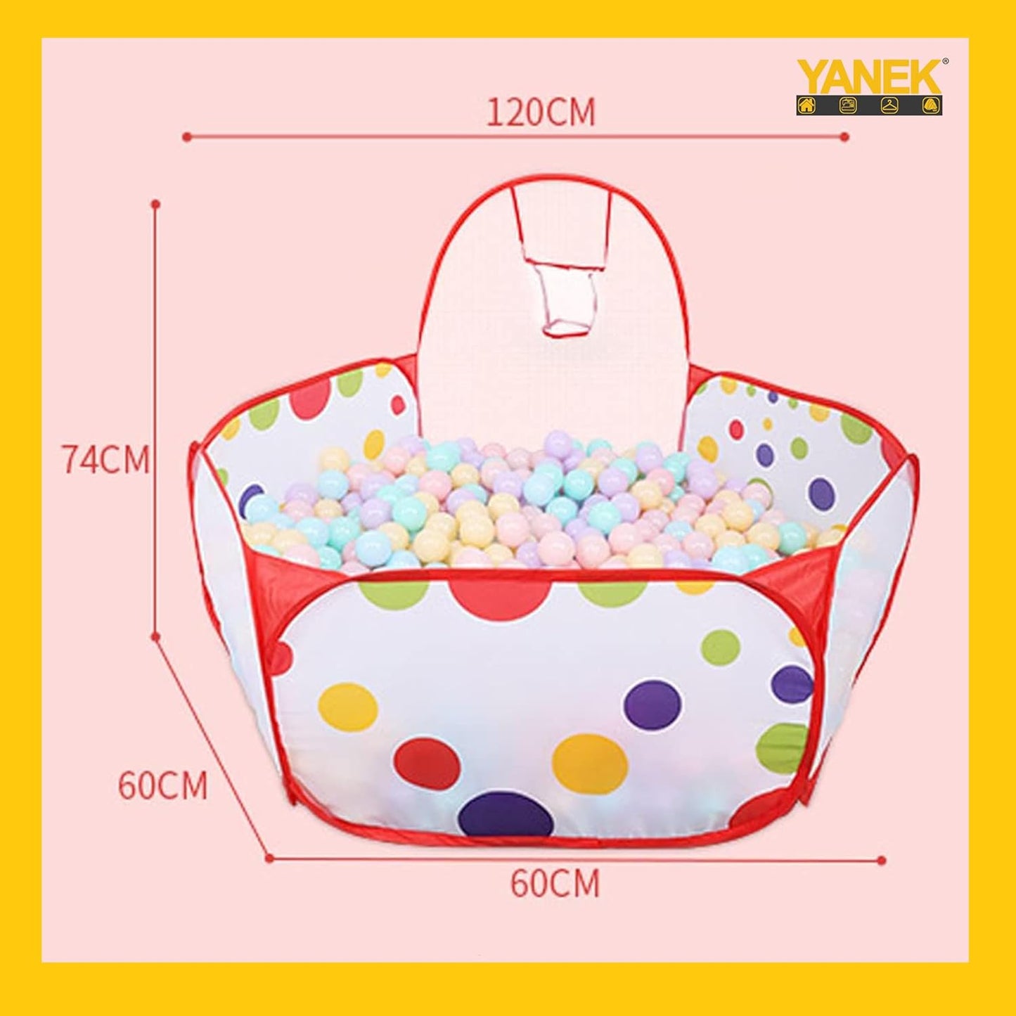 Yanek Ultimate Game Tent Pit Pool for Outdoor Fun – Multi-Use Playhouse with Built-In Pool, Perfect for Kids’ Backyard Play, Camping, and Family Gatherings