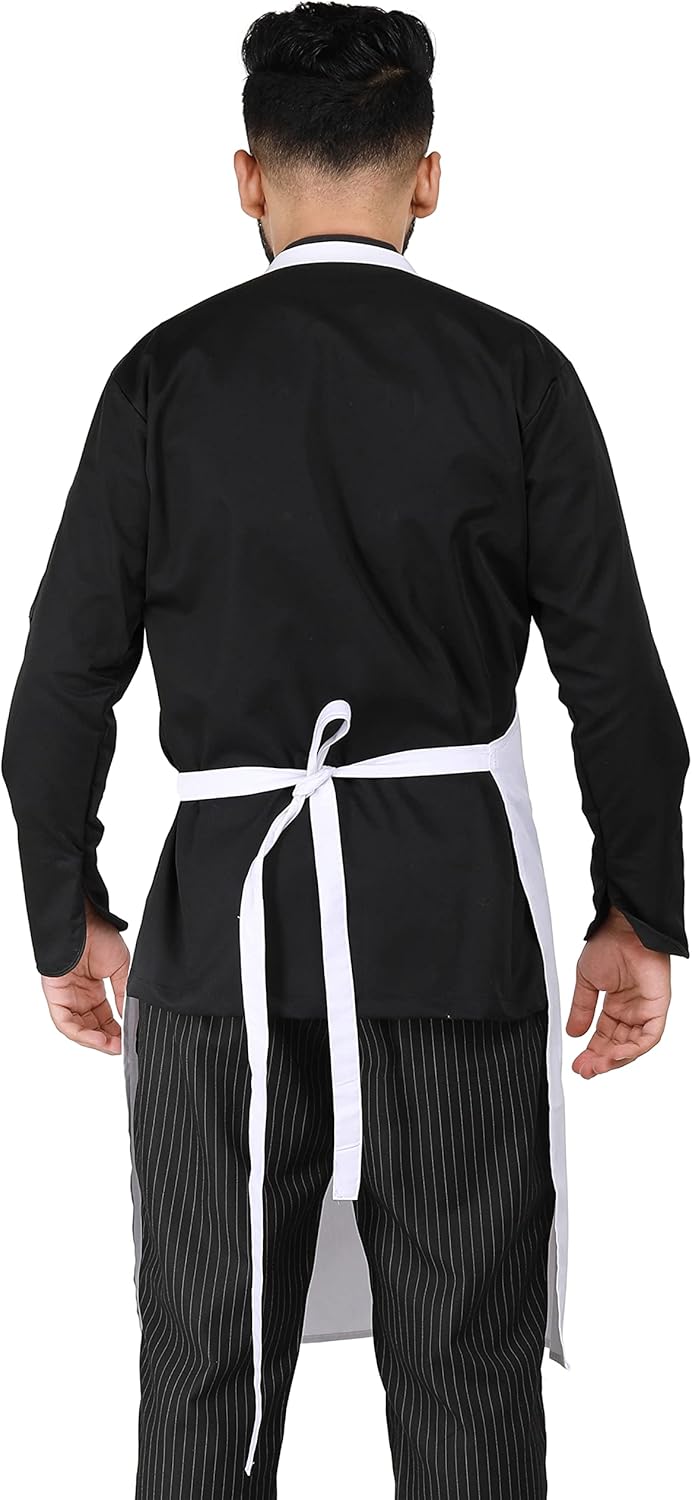 YANEK Kitchen Apron | Unisex Chef Kitchen Adjustable Bib Apron with Pockets | For Home, Restaurant, Cafe