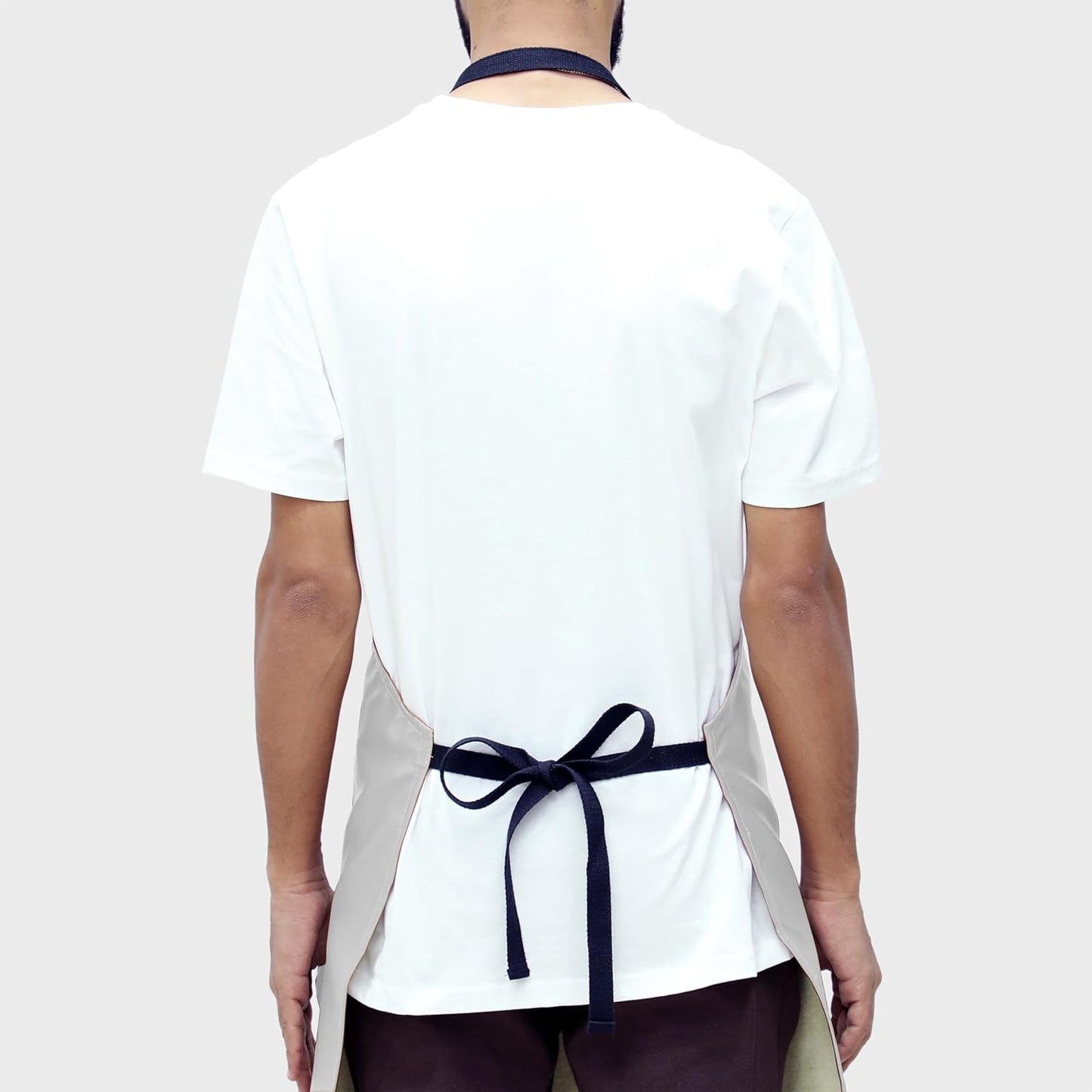 YANEK Unisex Waterproof Leather Chef Apron with Pockets | Leather Apron – Professional Heavy-duty for Home, Kitchen, BBQ, Coffee Shop | 2 Pockets, Adjustable Strap (Green)