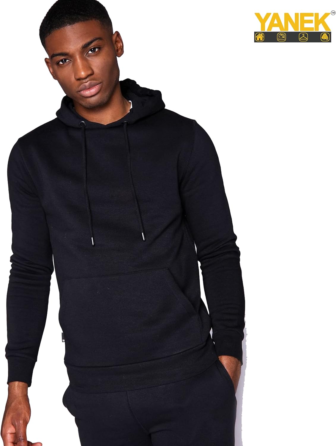 YANEK Casual Plain Hoodie | Sweatshirt | Solid Colors | With Kangaroo Pocket | Unisex