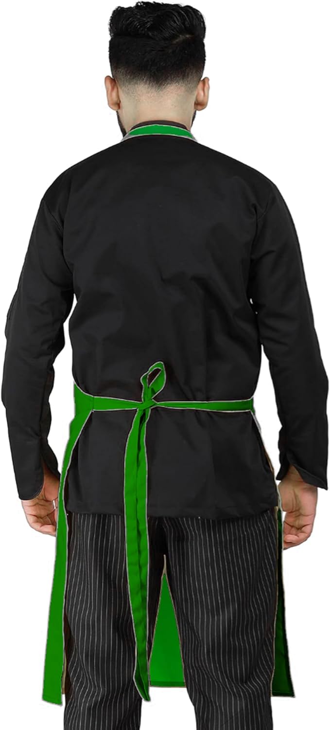 YANEK Kitchen Apron | Unisex Chef Kitchen Adjustable Bib Apron with Pockets | For Home, Restaurant, Cafe