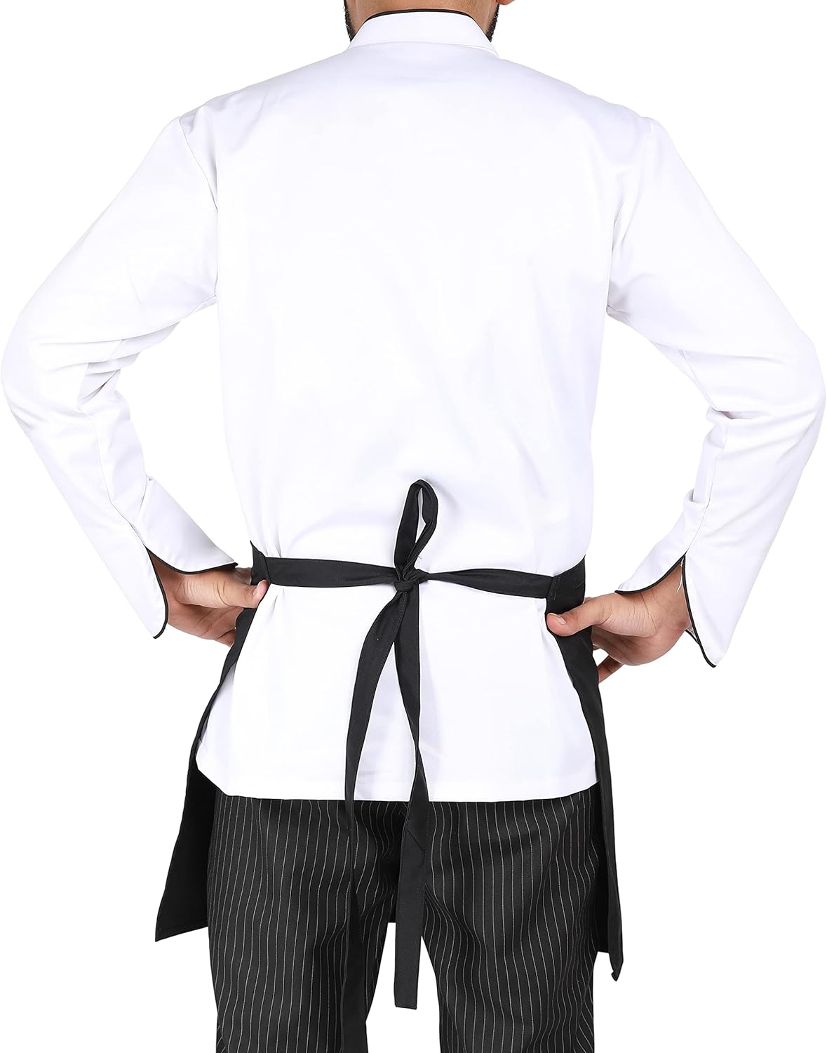 YANEK Kitchen Short Apron | Unisex | Chef Kitchen Adjustable Bib Apron with Pockets & Adjustable Tie Rope | For Home, Restaurant, Café, Hotel, Bakery, Salon